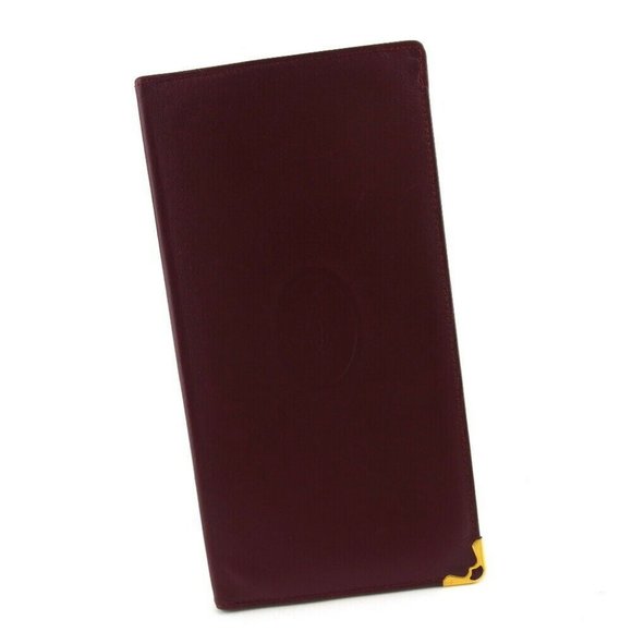 Cartier long pills masteline Bordeaux leather Auth used L3582 - Picture 1 of 8